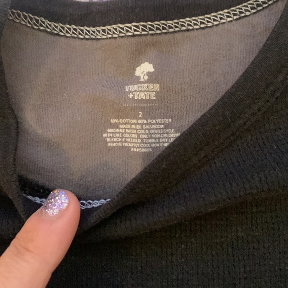 Size 2 black thermal long sleeve by Tucker & Tate from Nordstrom - Picture 2 of 2